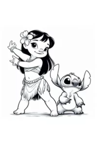 lilo y stitch para colorear