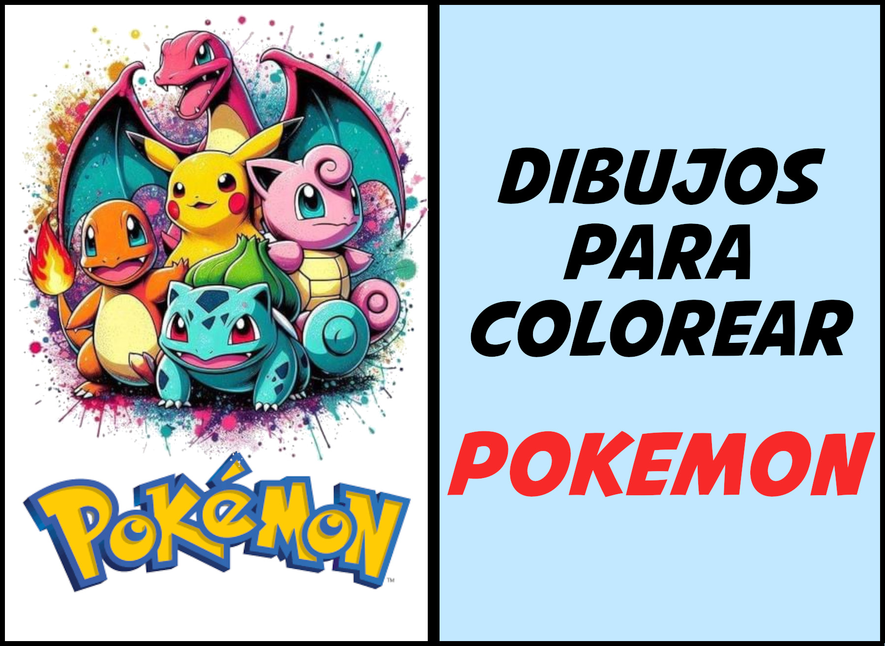 pokemon para colorear