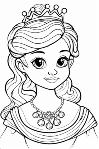 princesa para colorear