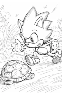 sonic dibujo para colorear