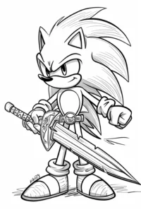 sonic para colorear