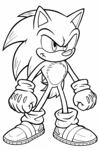 sonic para colorear