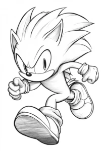 sonic para colorear