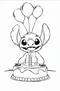 stitch para colorear tierno