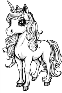unicornio para colorear