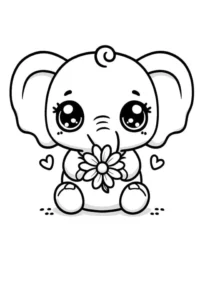 animales kawaii dibujos para colorear