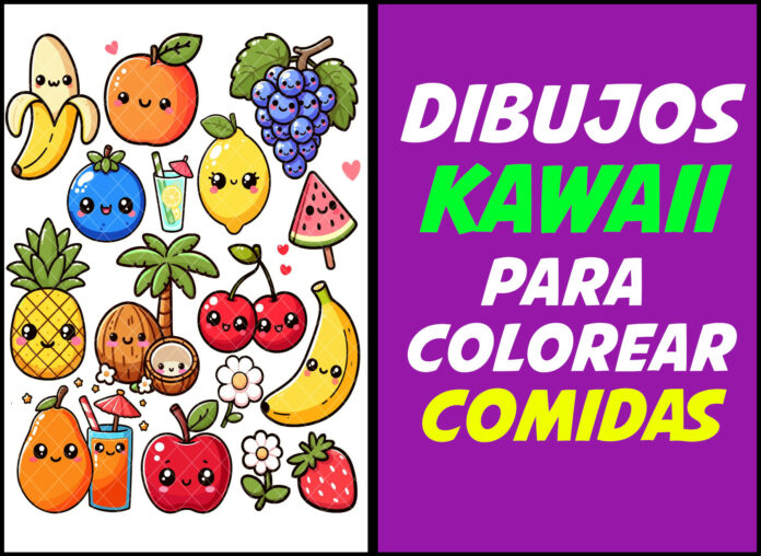 comidas kawaii para colorear comidas kawaii para colorear