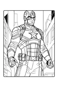 capitan america colorear