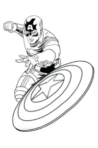 capitan america colorear