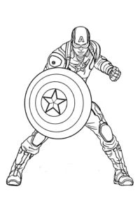 capitan america para colorear