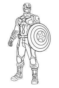 dibujo capitan america