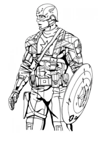 dibujo capitan america