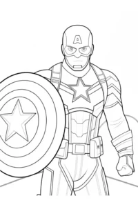 dibujo capitan america para colorear
