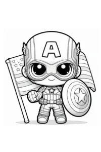 dibujo capitan america para colorear