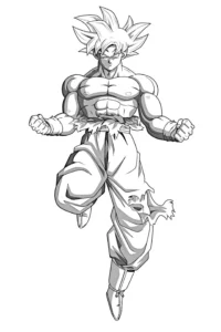 dibujo de goku para colorear