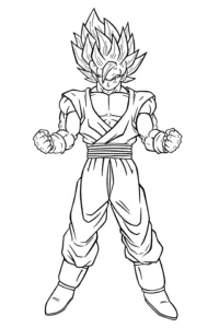 dibujo de goku para colorear