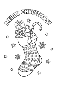 dibujo de navidad para colorear