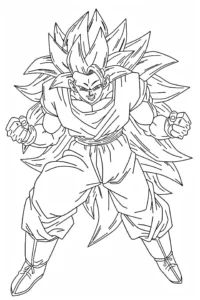 dibujo goku para colorear