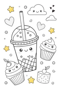 dibujo kawaii para colorear