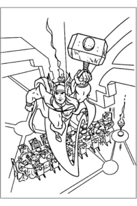 dibujo martillo de thor