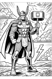 dibujo martillo de thor