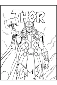 dibujo martillo de thor