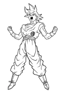 dibujos de goku faciles