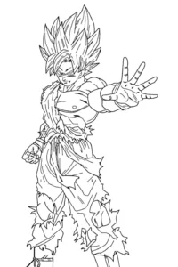 dibujos de goku para colorear
