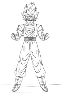 dibujos para colorear goku
