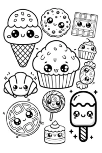 dibujos para colorear kawaii