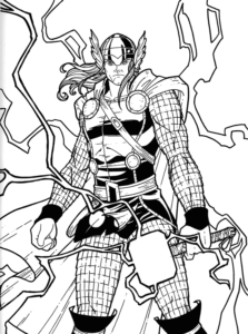 dibujos para colorear thor