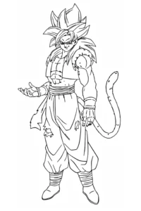 dibujos son goku para colorear