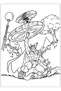 dibujos thor para colorear