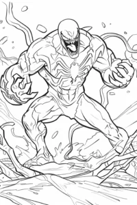 venom dibujo para colorear