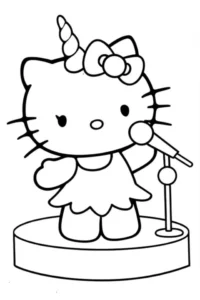 dibujo hello kitty para colorear