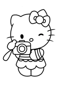 dibujos para colorear hello kitty