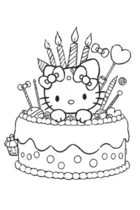 dibujos para colorear hello kitty