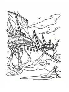 barco pirata dibujo