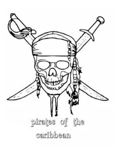 calavera pirata dibujo