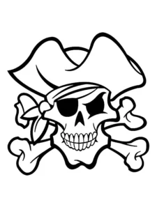 calavera pirata dibujo