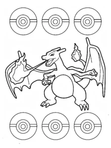 charizard dibujo para colorear
