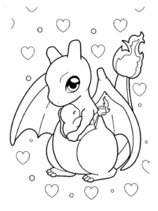 charmander para colorear