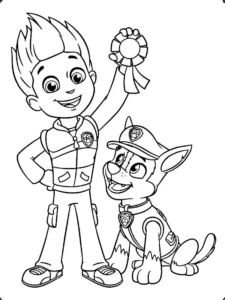 chase paw patrol para colorear