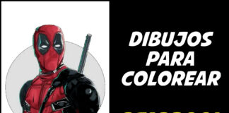 Dibujo Deadpool para imprimir y colorear deadpool dibujo