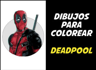 Dibujo Deadpool para imprimir y colorear deadpool dibujo