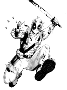 deadpool dibujo para colorear