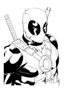 deadpool para colorear