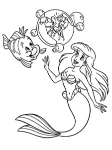 dibujo ariel para colorear