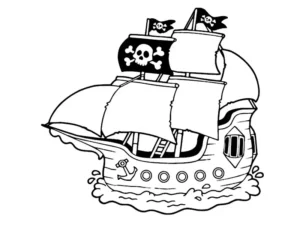 dibujo barco pirata