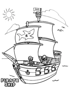 dibujo barco pirata